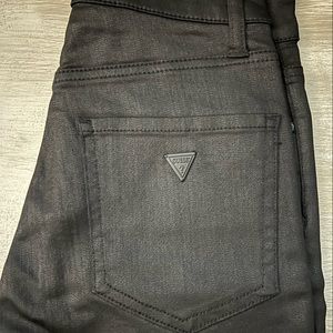 Leinah GUESS coated black jeans size 25 NEW